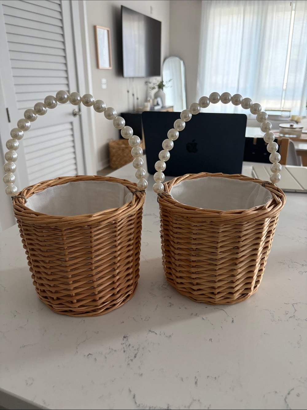 Set of 2 - Flower Girl Baskets